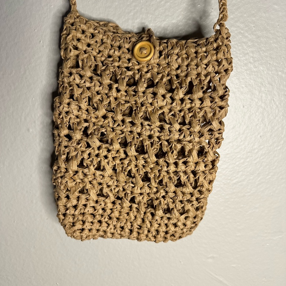 Handcrafted Raffia over the shoulder purse